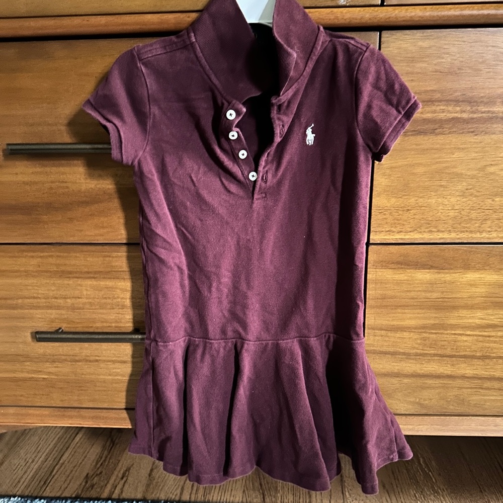 Polo by Ralph Lauren Kids Maroon Polo Dress, 4T, great condition